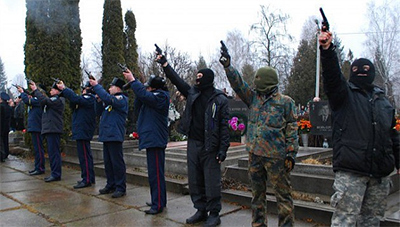 El Sector de Derechas abandona el hotel Dnipro desarmado